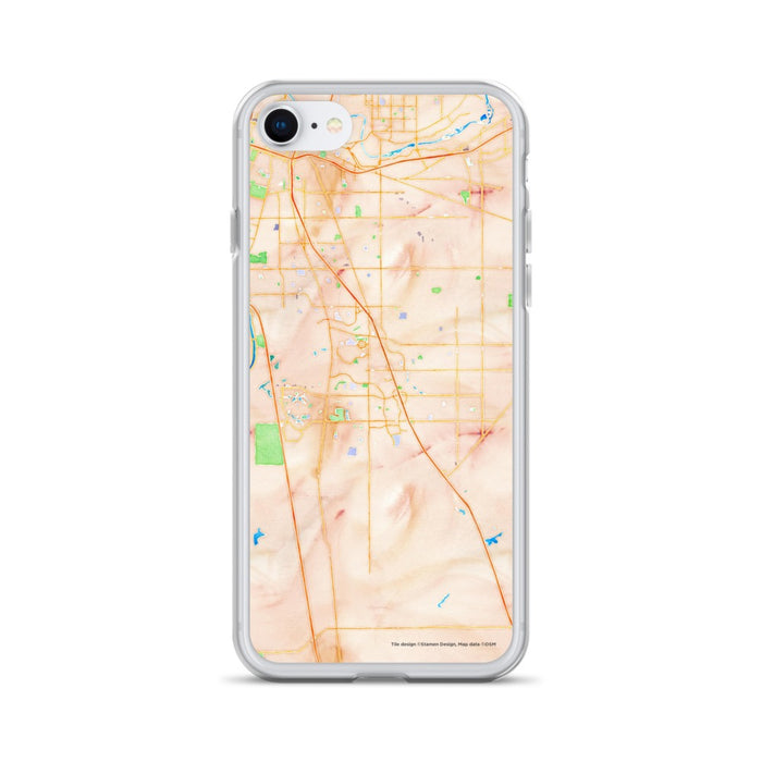 Custom iPhone SE Elk Grove California Map Phone Case in Watercolor