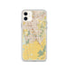 Custom iPhone 11 Elk Grove California Map Phone Case in Woodblock