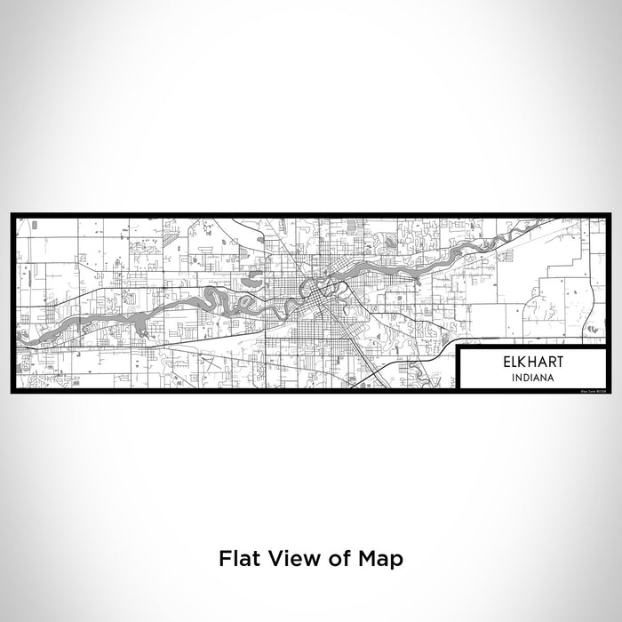Flat View of Map Custom Elkhart Indiana Map Enamel Mug in Classic