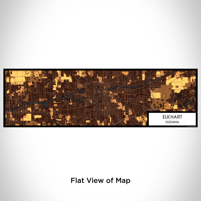 Flat View of Map Custom Elkhart Indiana Map Enamel Mug in Ember