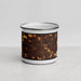 Front View Custom Elkhart Indiana Map Enamel Mug in Ember