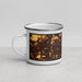 Left View Custom Elkhart Indiana Map Enamel Mug in Ember