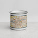 Front View Custom Elkhart Indiana Map Enamel Mug in Woodblock
