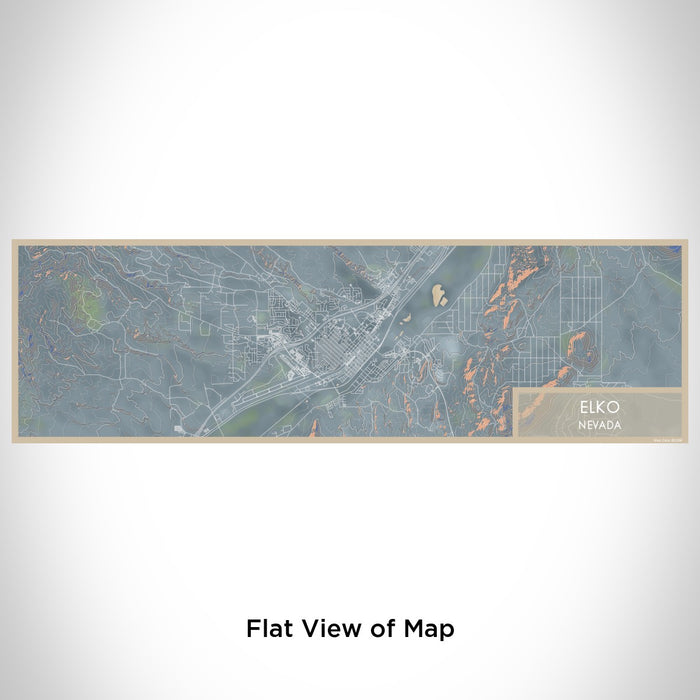 Flat View of Map Custom Elko Nevada Map Enamel Mug in Afternoon