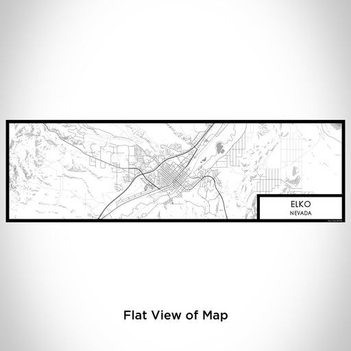Flat View of Map Custom Elko Nevada Map Enamel Mug in Classic