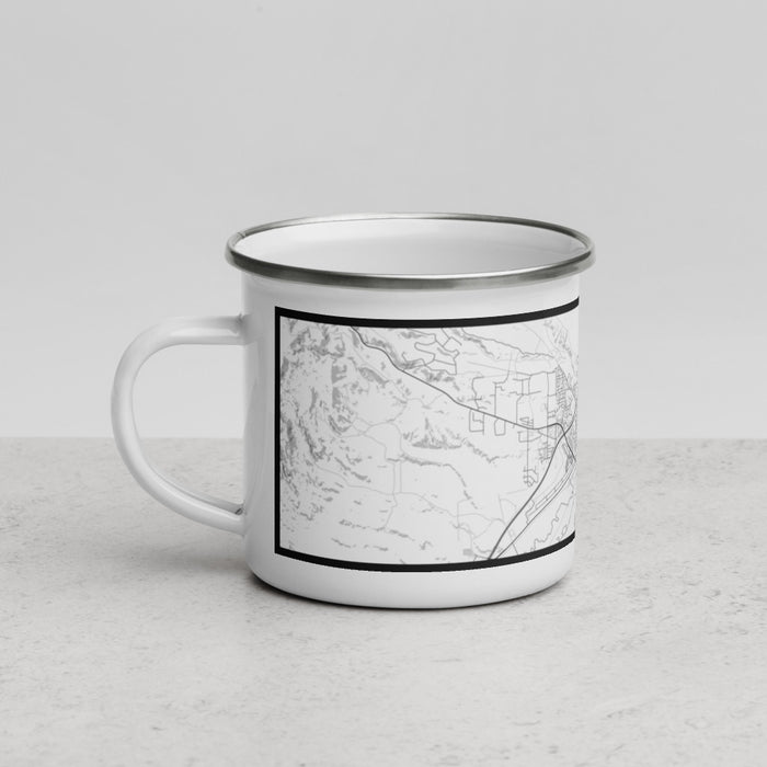 Left View Custom Elko Nevada Map Enamel Mug in Classic