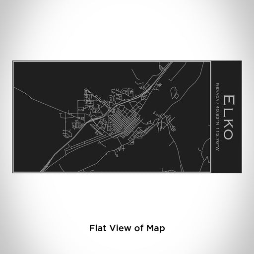 Rendered View of Elko Nevada Map Engraving on 17oz Stainless Steel Insulated Cola Bottle in Black