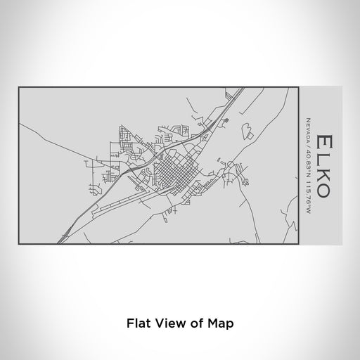 Rendered View of Elko Nevada Map Engraving on 17oz Stainless Steel Insulated Cola Bottle