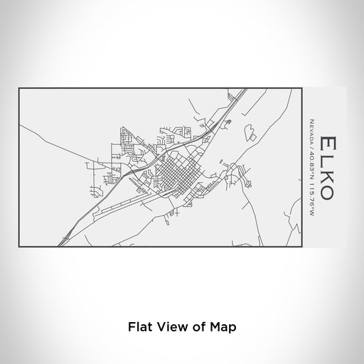 Rendered View of Elko Nevada Map Engraving on 17oz Stainless Steel Insulated Cola Bottle in White
