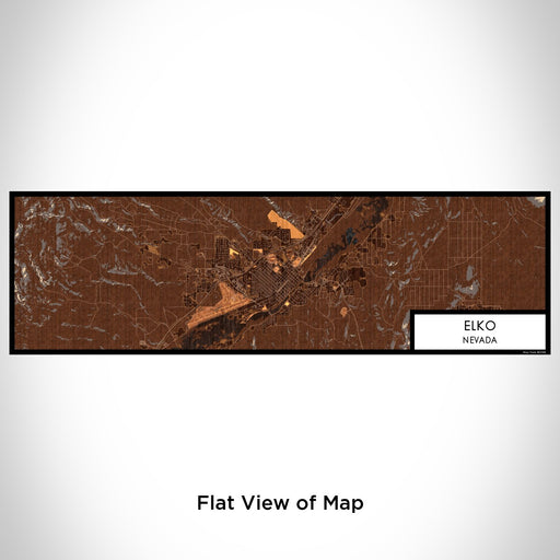 Flat View of Map Custom Elko Nevada Map Enamel Mug in Ember