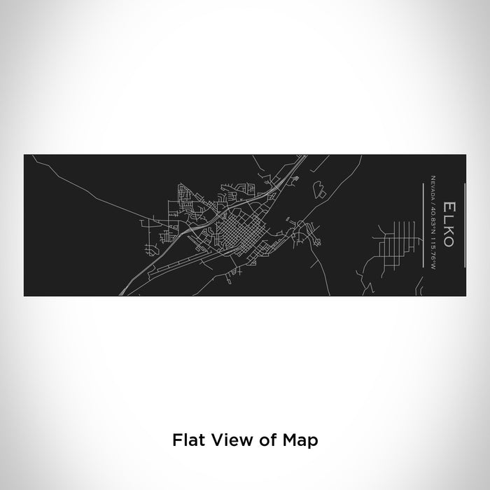 Rendered View of Elko Nevada Map Engraving on 10oz Stainless Steel Insulated Cup with Sliding Lid in Black