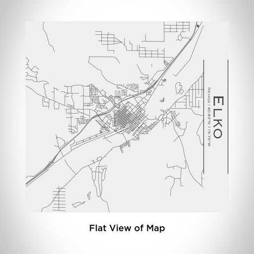 Rendered View of Elko Nevada Map Engraving on 17oz Stainless Steel Insulated Tumbler in White