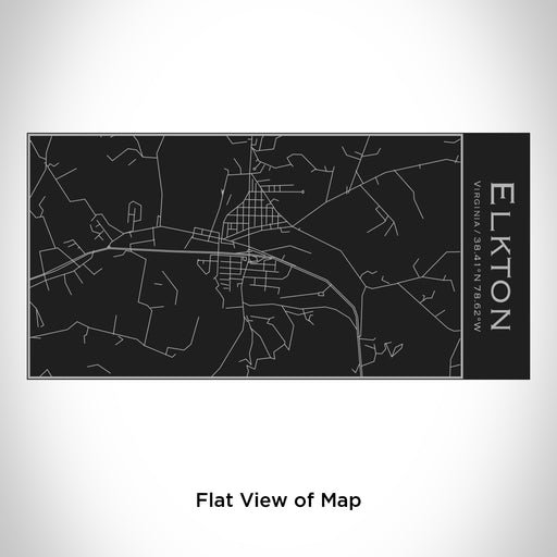 Rendered View of Elkton Virginia Map Engraving on 17oz Stainless Steel Insulated Cola Bottle in Black