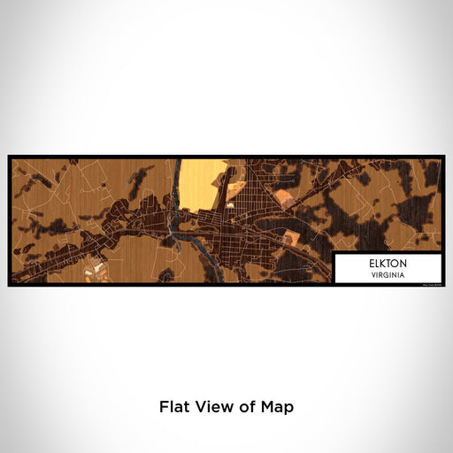 Flat View of Map Custom Elkton Virginia Map Enamel Mug in Ember