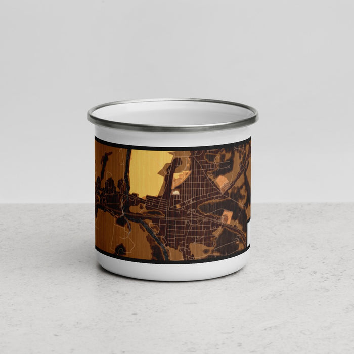 Front View Custom Elkton Virginia Map Enamel Mug in Ember