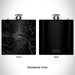 Rendered View of Elkton Virginia Map Engraving on 6oz Stainless Steel Flask in Black