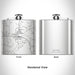 Rendered View of Elkton Virginia Map Engraving on 6oz Stainless Steel Flask