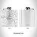 Rendered View of Elkton Virginia Map Engraving on 6oz Stainless Steel Flask in White