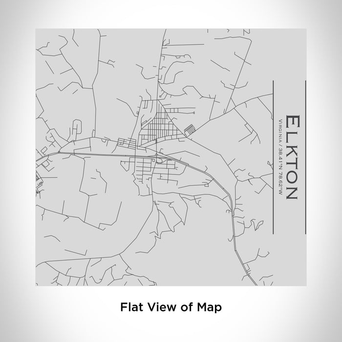 Rendered View of Elkton Virginia Map Engraving on 17oz Stainless Steel Insulated Tumbler