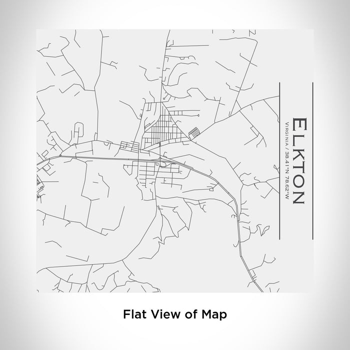 Rendered View of Elkton Virginia Map Engraving on 17oz Stainless Steel Insulated Tumbler in White