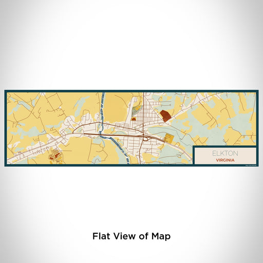 Flat View of Map Custom Elkton Virginia Map Enamel Mug in Woodblock