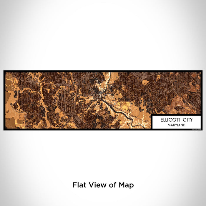 Flat View of Map Custom Ellicott City Maryland Map Enamel Mug in Ember