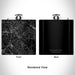 Rendered View of Ellicott City Maryland Map Engraving on 6oz Stainless Steel Flask in Black