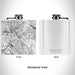 Rendered View of Ellicott City Maryland Map Engraving on 6oz Stainless Steel Flask in White