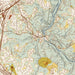 Ellicott City Maryland Map Print in Woodblock Style Zoomed In Close Up Showing Details