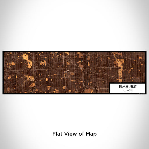 Flat View of Map Custom Elmhurst Illinois Map Enamel Mug in Ember