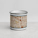 Front View Custom Elmhurst Illinois Map Enamel Mug in Woodblock