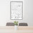 24x36 El Monte California Map Print Portrait Orientation in Classic Style Behind 2 Chairs Table and Potted Plant