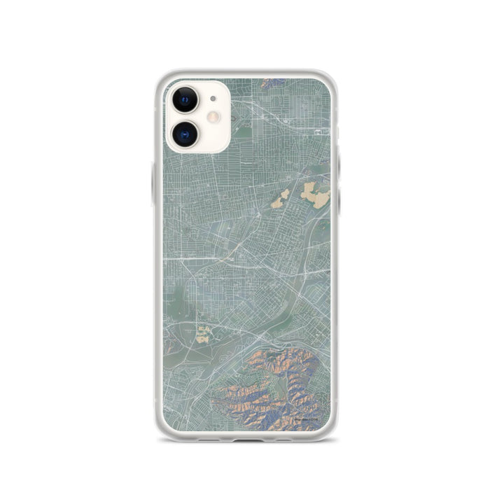 Custom iPhone 11 El Monte California Map Phone Case in Afternoon