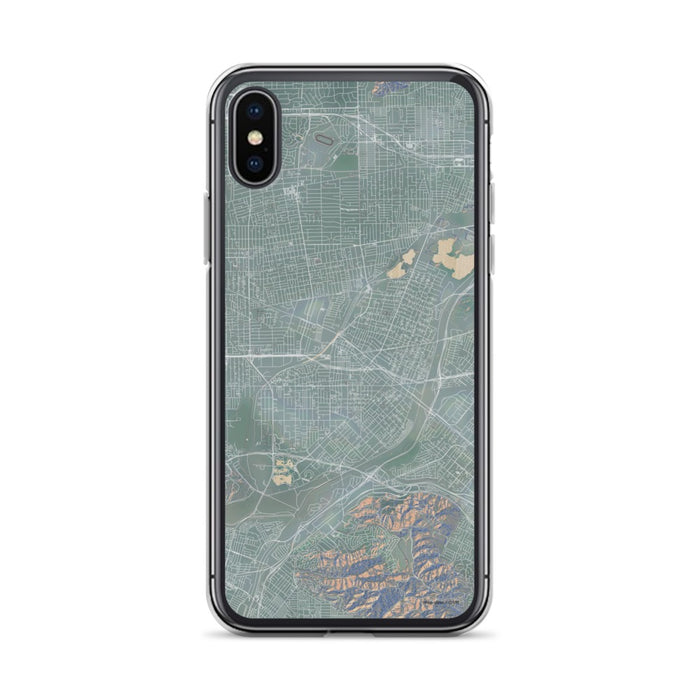 Custom iPhone X/XS El Monte California Map Phone Case in Afternoon