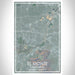 El Monte California Map Print Portrait Orientation in Afternoon Style With Shaded Background
