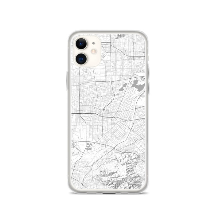 Custom iPhone 11 El Monte California Map Phone Case in Classic