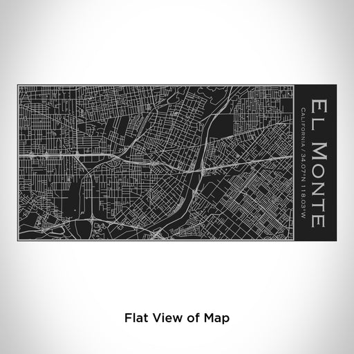 Rendered View of El Monte California Map Engraving on 17oz Stainless Steel Insulated Cola Bottle in Black