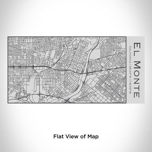 Rendered View of El Monte California Map Engraving on 17oz Stainless Steel Insulated Cola Bottle