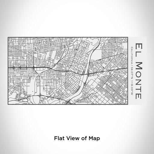 Rendered View of El Monte California Map Engraving on 17oz Stainless Steel Insulated Cola Bottle in White