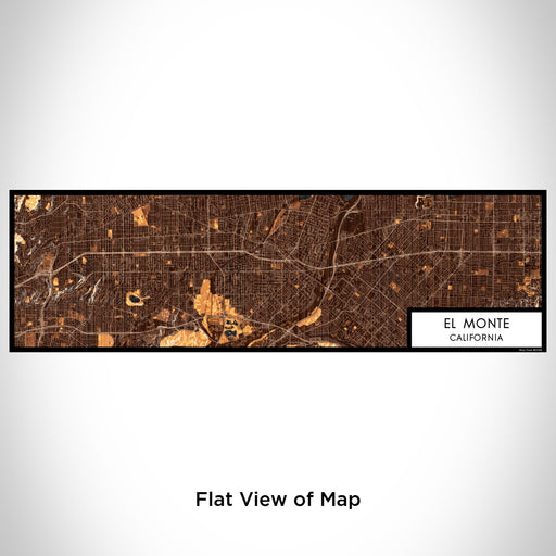 Flat View of Map Custom El Monte California Map Enamel Mug in Ember