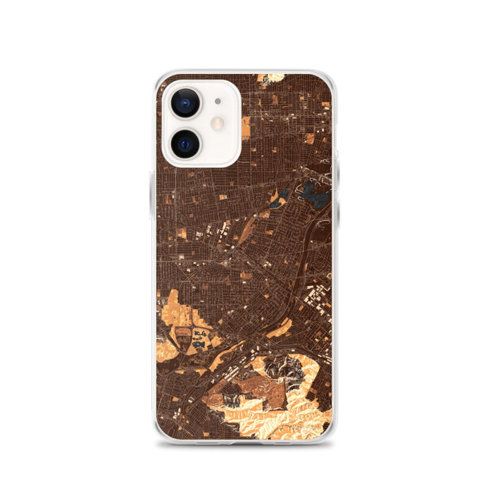 Custom iPhone 12 El Monte California Map Phone Case in Ember