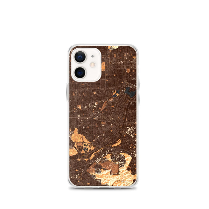 Custom iPhone 12 mini El Monte California Map Phone Case in Ember
