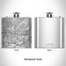 Rendered View of El Monte California Map Engraving on 6oz Stainless Steel Flask