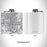 Rendered View of El Monte California Map Engraving on 6oz Stainless Steel Flask in White