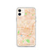 Custom iPhone 11 El Monte California Map Phone Case in Watercolor