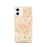 Custom iPhone 12 El Monte California Map Phone Case in Watercolor