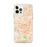 Custom iPhone 12 Pro Max El Monte California Map Phone Case in Watercolor