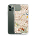 Custom El Monte California Map Phone Case in Woodblock