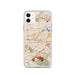 Custom iPhone 11 El Monte California Map Phone Case in Woodblock