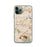 Custom iPhone 11 Pro El Monte California Map Phone Case in Woodblock